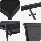  Vrtni set za objed 9 kom. Crna Čelik s prahom premazan | shoptok.hr