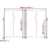  Bočna tenda na uvlačenje crna 160 x 1000 cm | shoptok.hr