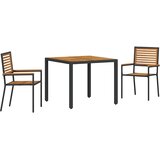  Vrtni set za objed 3 pcs Crna i smeđa poliratan | shoptok.hr
