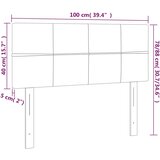  Uzglavlje ružičasto 100x5x78/88 cm baršunasti | shoptok.hr