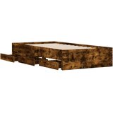  Okvir kreveta s ladicama boja hrasta 90x200 cm drveni | shoptok.hr