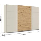 Modern Living Omara Z Drsnimi Vrati Feldkirch, Barva Šampanjca | Shoptok.si