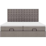 vidaXL Otomanski okvir kreveta s madracima smeđesivi 180x200cm tkanine | shoptok.hr