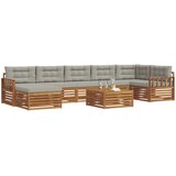  Set vanjskih sofa 8 kom. Prirodna i svijetlo siva | shoptok.hr