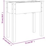  Sadilica s kotačima i oblogom smeđa 71 x 37 x 80 cm od jelovine | shoptok.hr