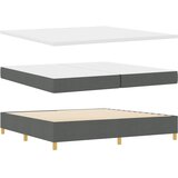  LED Box Spring Krevet Tamno siva 200 x 200 cm tkanina | shoptok.hr