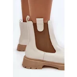 Kesi Women's Chelsea Zipper Boots, White Ramhel