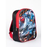 Shelvt Black and red backpack for a boy with a spaceship Cene