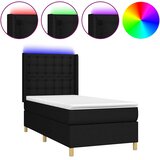  box spring s madracem LED crni 80 x 200 cm od tkanine | shoptok.hr