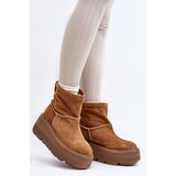 Zazoo Leather Women's Boots on Chunky Sole Camel 3424 | Shoptok.si