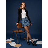 Sinsay Rebrasti kardigan s patentnim zatvaračem i ukrasnim volanima s viskozom | shoptok.hr