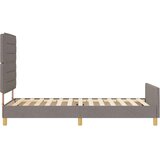  Krevetna konstrukcija Sivo-smeđa 90 x 200 cm tkanina | shoptok.hr