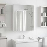  Kopalniška ogledalna omara s polico Bela 60 x 14,5 x 70 cm, (5000232887) | Shoptok.si