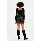 Trendyol Black Plaid Tweed Fabric Mini Woven Skirt | Eponuda.ba