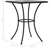 In 3-dijelni bistro set s keramičkim pločicama crno-bijeli | shoptok.hr