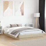  Okvir za krevet boja hrasta 160x200 cm od konstruiranog drva | shoptok.hr