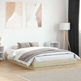  Posteljni okvir sonoma hrast 160x200 cm inženirski les | Shoptok.si