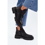 Boto Insulated Low Women's Ankle Boots With Decoration On Zip Black Lavira | shoptok.hr