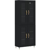  The Living Store Visoka komoda črna 69,5x34x180 cm inženirski les - Visoka Omara, (21445329) | Shoptok.si