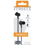 Streetz E110 In-ear Slušalice s Daljinskim i Mikrofonom, Crne | shoptok.hr