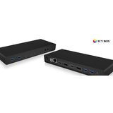 Icybox docking usb-c priklopna postaja z dvojnim video priključkom IB-DK2245AC | Shoptok.si