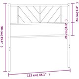  Metalno uzglavlje crno 107 cm | shoptok.hr