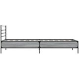  Okvir za krevet boja hrasta 90x200 cm konstruirano drvo i metal Siva 90 x 200 cm | shoptok.hr