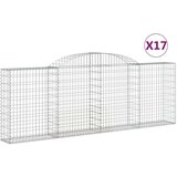  Lučne gabionske košare 17kom 300x30x100/120cm pocinčano željezo | shoptok.hr
