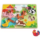 Tooky Toy Tooky Toy: Lesena sestavljanka z enostavno oprijemljivimi oblikami - Domače živali Cene