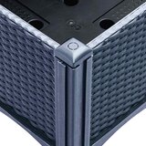 Vrtna sadilica s nogama plava siva 160 x 40 x 42 cm PP | shoptok.hr