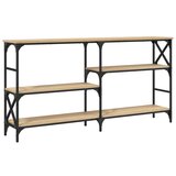Maison Chic Konzolna mizica - miza ob steni sonoma hrast 150x29x76,5 cm inženirski les, (21785968) Cene
