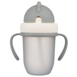 Canpol babies solja sa siliconskom flip-top slamcicom 210ml matte pastels - grey ( 56/522_grey )