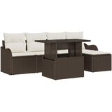 vidaXL 6-dijelni vrtni sofa set s jastučićima poli ratan, 2-sjedalo vrtni sofa s jastučićima poli ratan | shoptok.hr