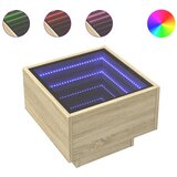 Maison Chic Nočna mizica - Nočna omarica - Nočna miza z neskončnimi LED sonoma hrast 40x40x30 cm, (21687108) Cene