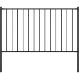 vidaXL Panel za ogradu sa stupovima čelični 1 7 x 0 75 m crni