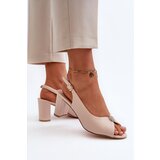 EVENTO PE1 Elegant Sandals with Stiletto Heel and Beige Decoration Trasea | Eponuda.ba