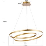  brilagi-led prigušiva viseća lampa na sajli twister LED/75W/230V, prečnik 70 cm, zlatna + daljinski upravljač | Eponuda.com