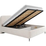 MID.YOU OBLAZINJENA POSTELJA 180 cm x 200 cm , les, tekstil, leseni material bela | Shoptok.si