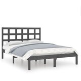 Furnova Posteljni okvir siv iz trdnega lesa 150x200 cm, (21940094) | Shoptok.si