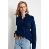 Trendyol Navy Blue Double Breasted Tie Detailed Knitwear Sweater Cijene