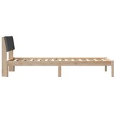 vidaXL Kovinska posteljna konstrukcija rjava in temno siva 90 x 200 cm, (5000084266) | Shoptok.si