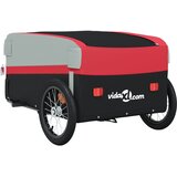  Prikolica za bicikl crno-crvena 45 kg željezna 138 x 69 x 58 cm | Shoptok.si