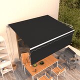 vidaXL avtomatsko zložljiva tenda s senčilom 4,5x3 m antracitna Cene