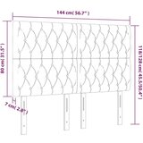  Uzglavlje tamnozeleno 144x7x118/128 cm baršunasto | shoptok.hr