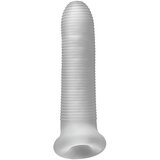 PerfectFIT Fat Boy Micro Ribbed - ovitek za penis (17 cm) - mlečno bela | Shoptok.si