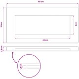  Pravokutni stolni vrh 60 x 20 x 3,2 cm Pravokutni | shoptok.hr