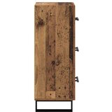 vidaXL Strani šal Star les 34,5 x 34 x 90 cm Inženirski les in železo | Shoptok.si
