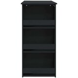 vidaXL Barska miza s policami črna 102x50x103,5 cm iverna plošča | Shoptok.si