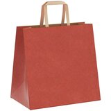  Papirnate vrećice 250 kom s ručkama crvene 26x17x25 cm | shoptok.hr