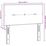 vidaXL LED Uzglavlje S Gumbima Svijetlo Siva 100 cm Tkanina | shoptok.hr